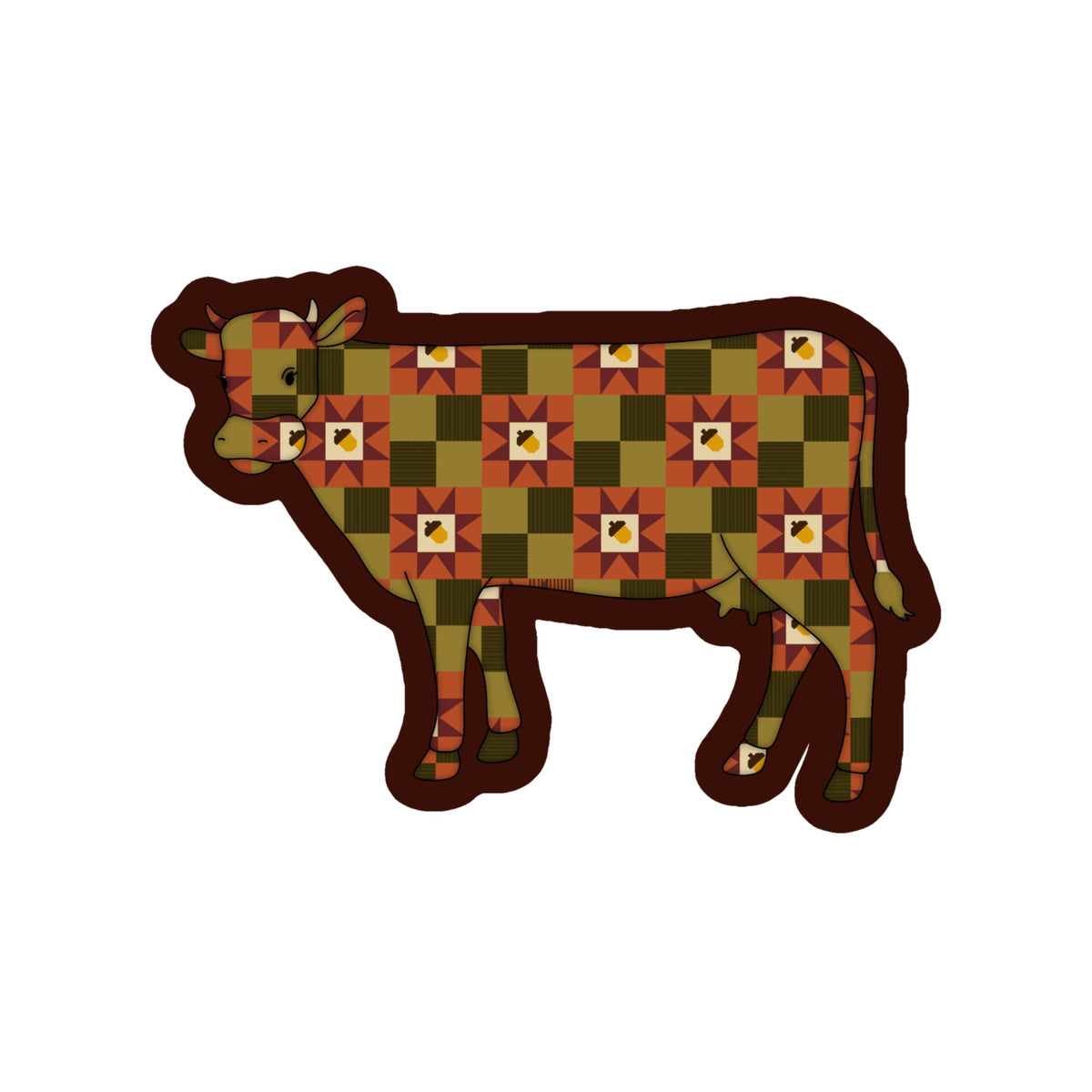 Quilted October Cow Sticker Bundle