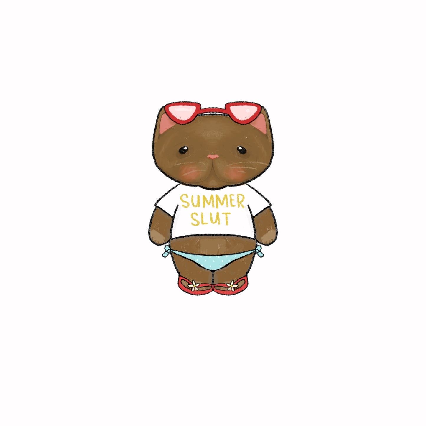 Summer Slut Kitty Sticker