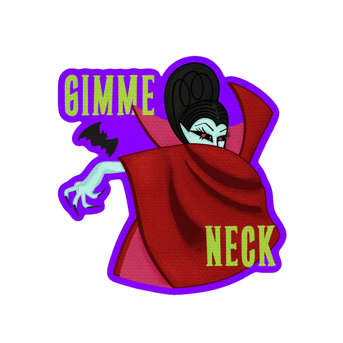 Gimme Neck Sticker
