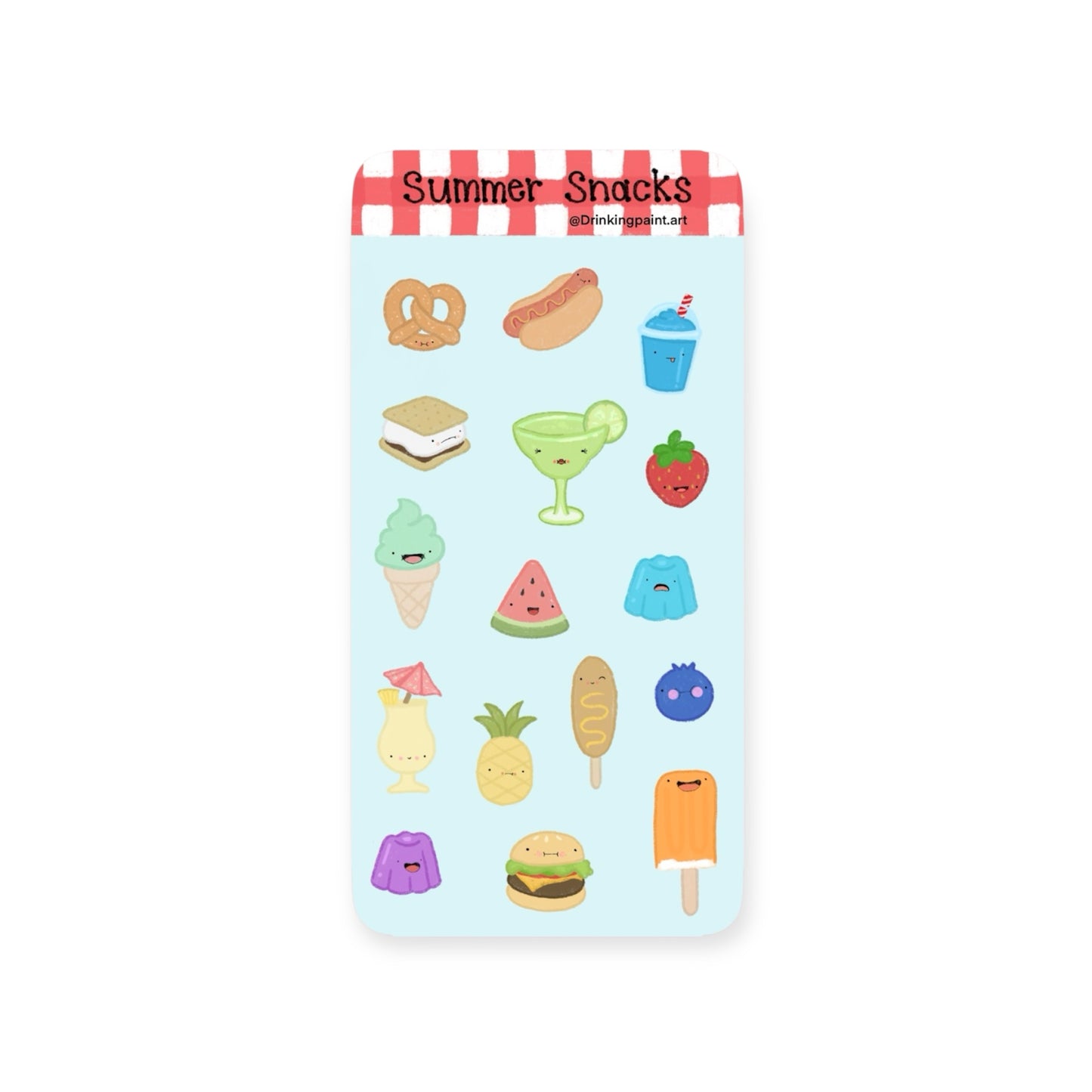Summer Snacks Sticker Sheet