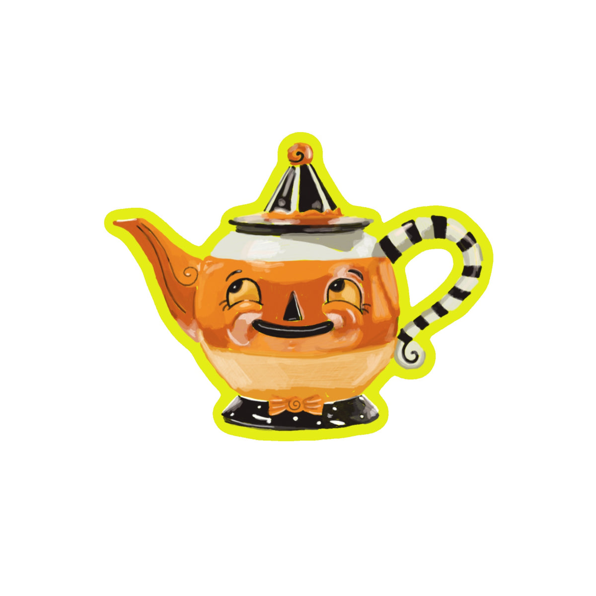 Retro Halloween Teapot Sticker Bundle