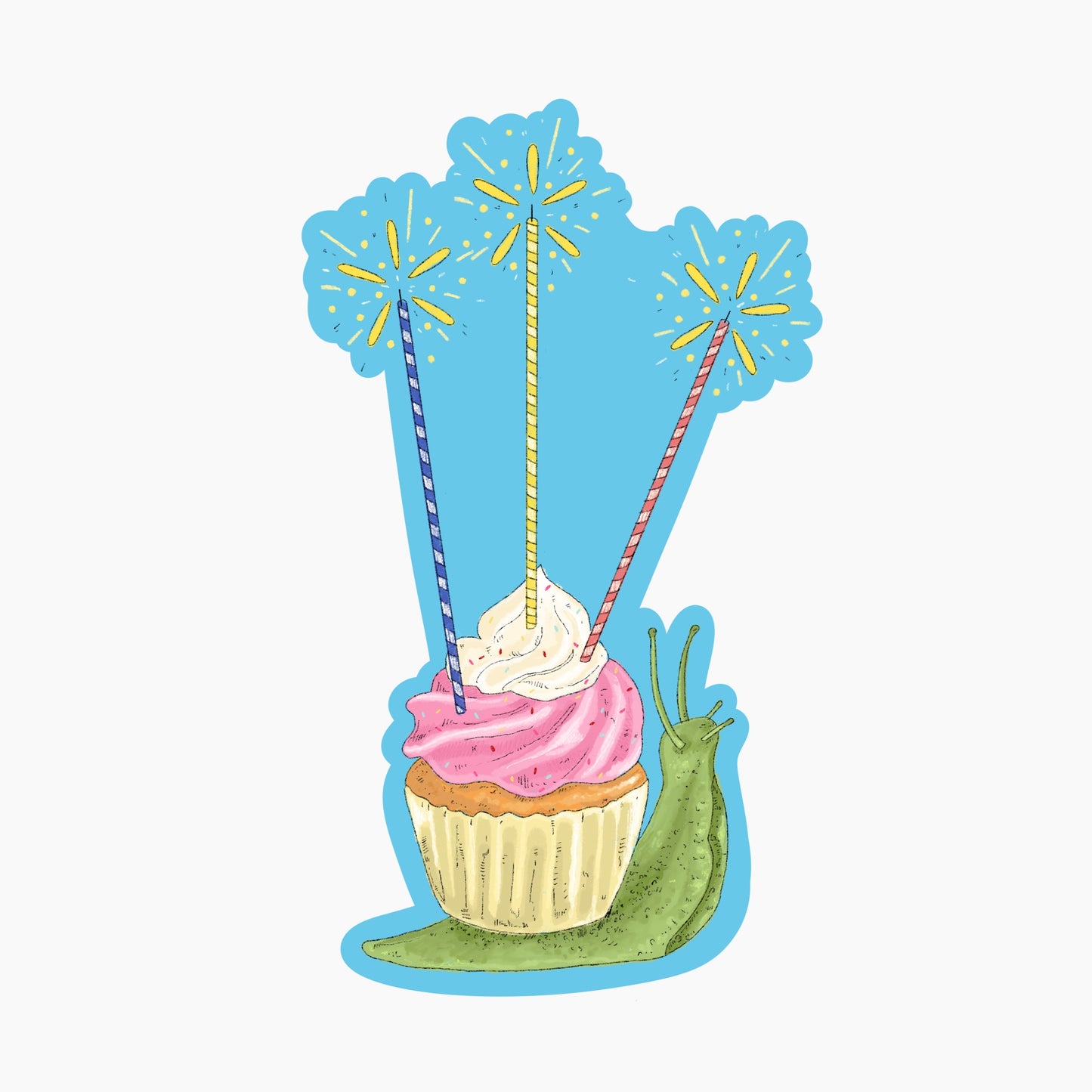 Cupcake Snail Sticker