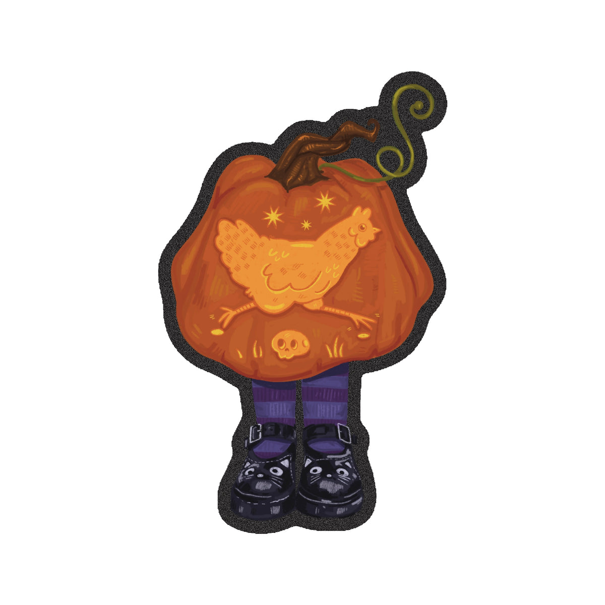Baba Yaga’s Pumpkin Sticker