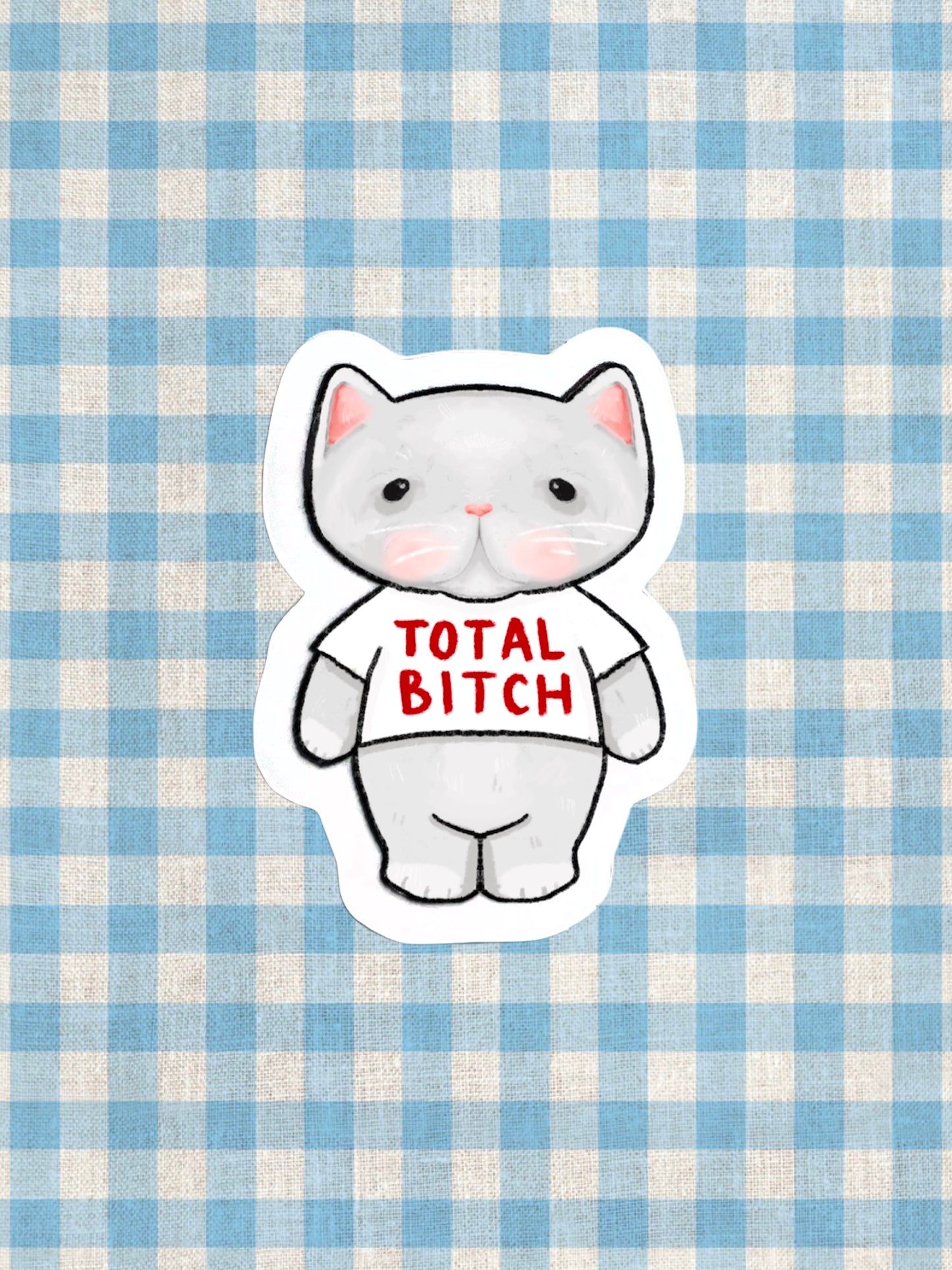 Total Bitch Kitty Sticker