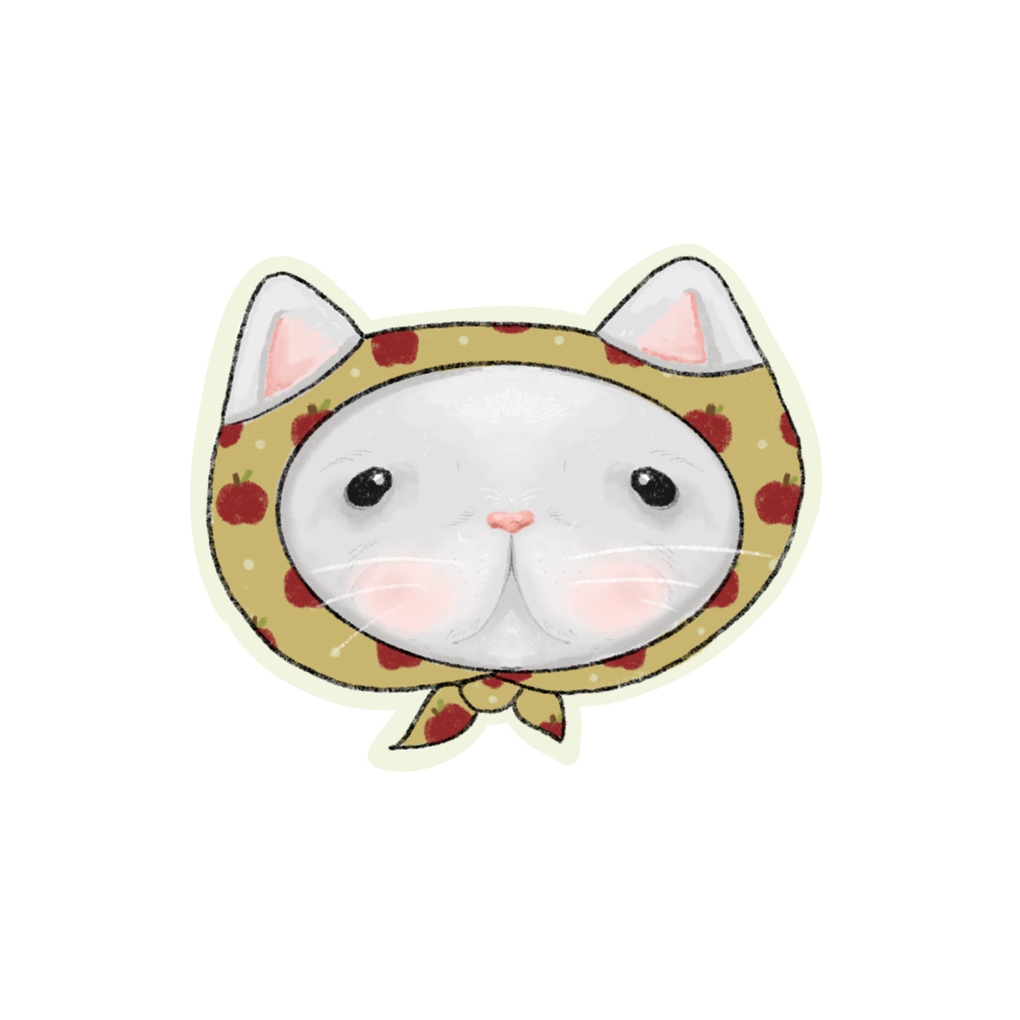 Babushka Kitty Sticker