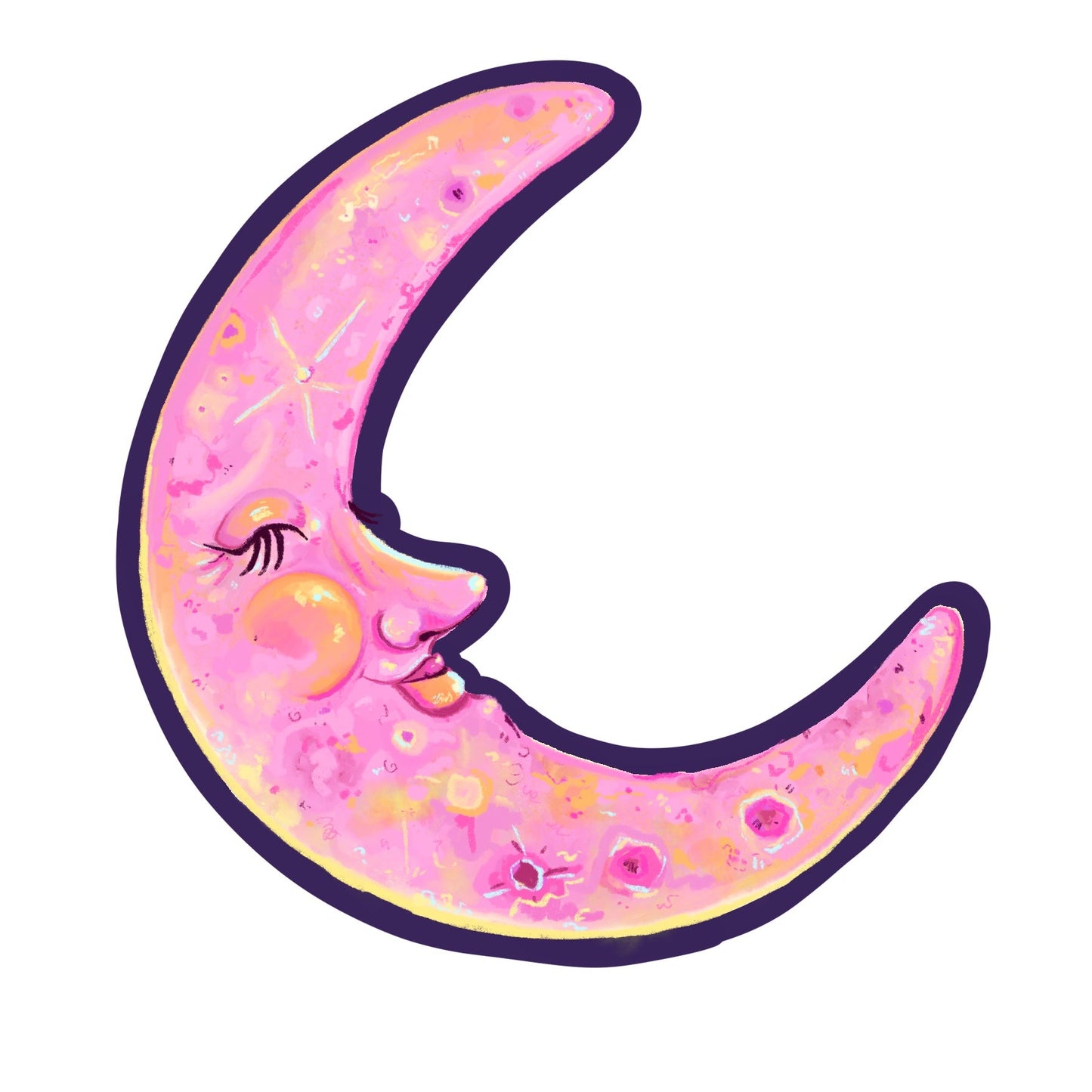 Pink Moon Sticker