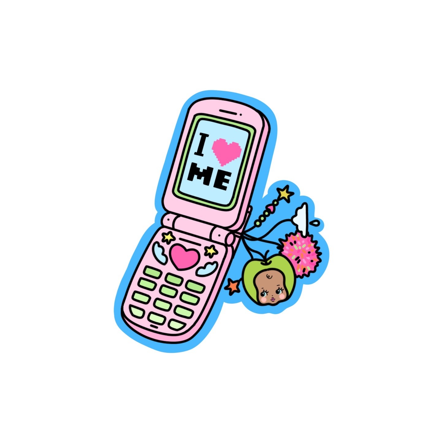 I <3 ME Pink Sticker