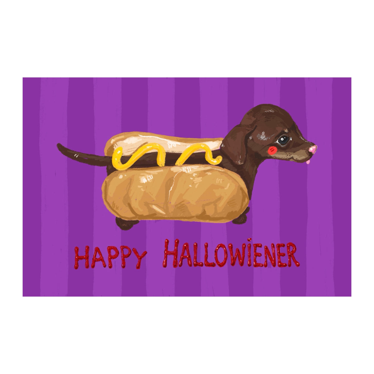 Happy Hallowiener Postcard