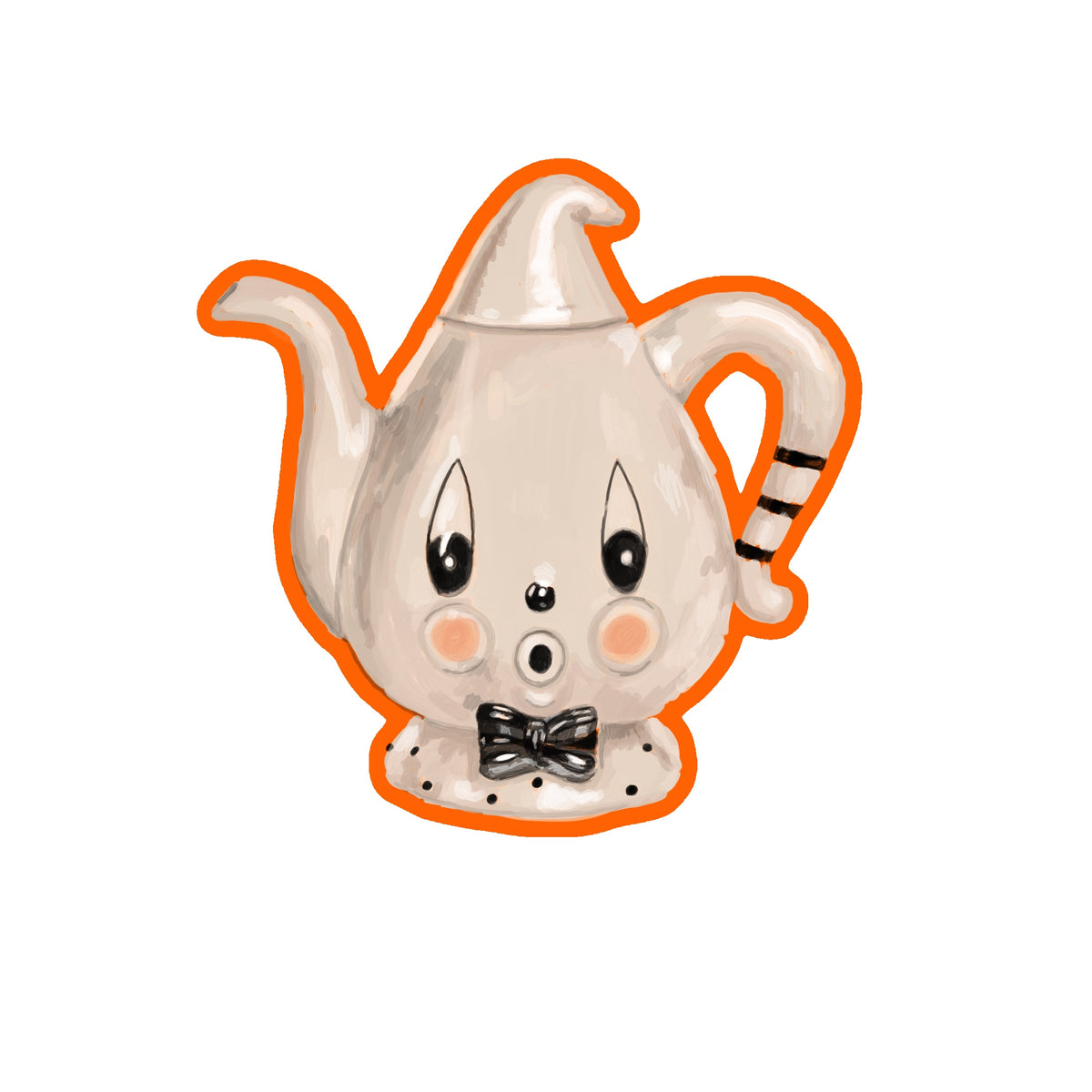 Retro Halloween Teapot Sticker Bundle