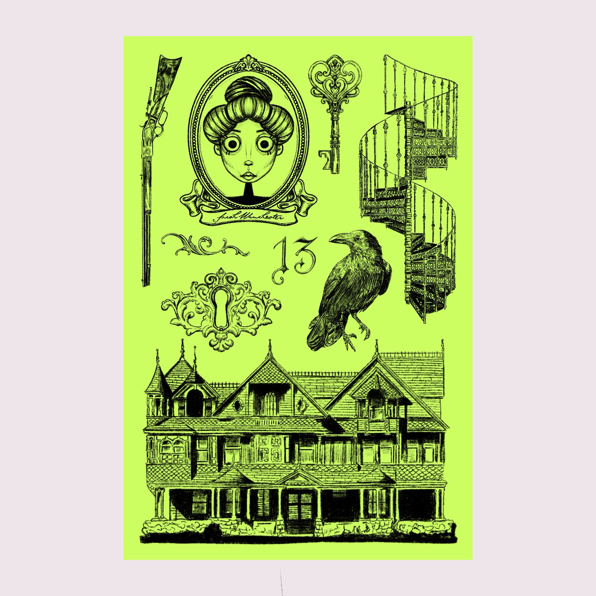 Winchester Mystery House Postcard