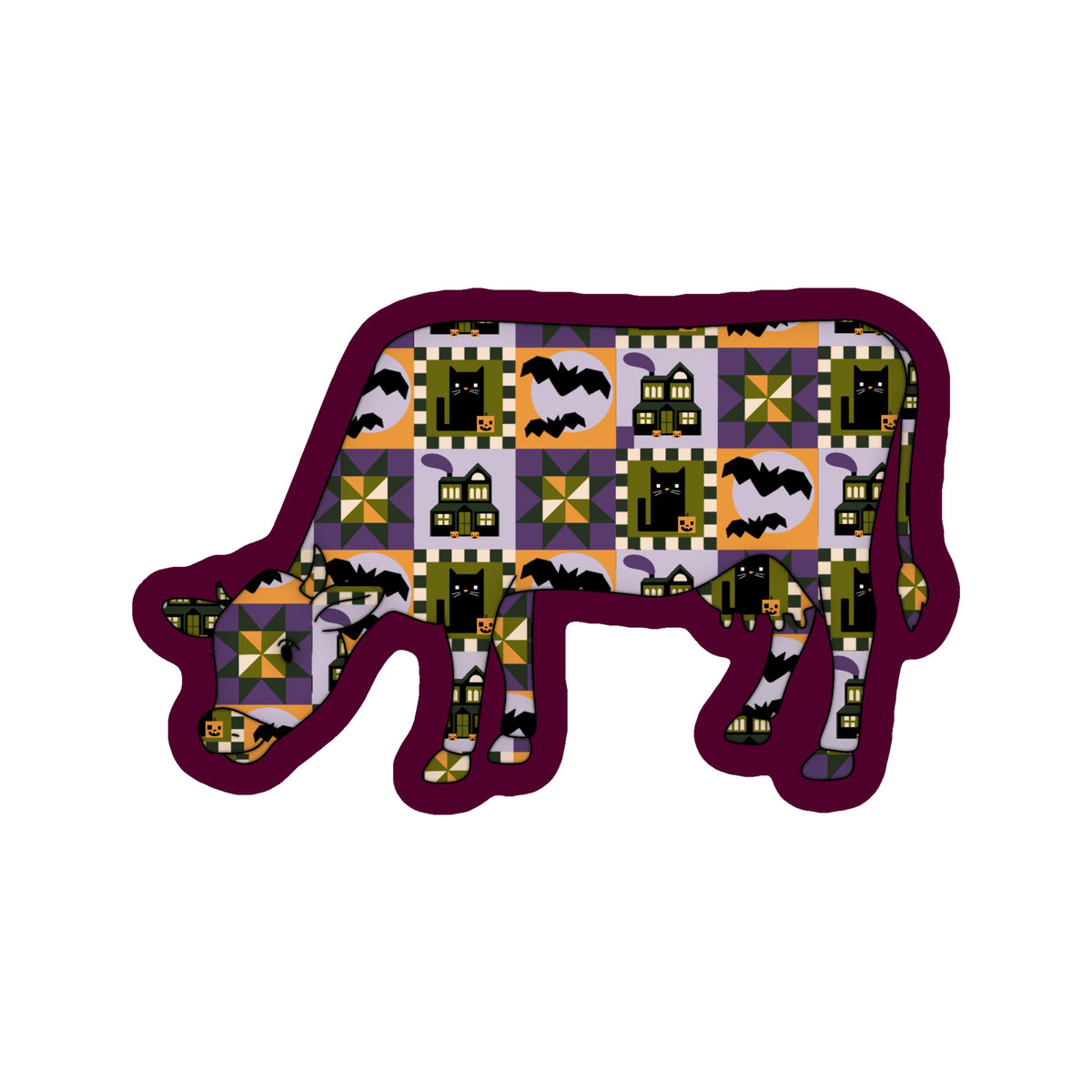 Quilted October Cow Sticker Bundle