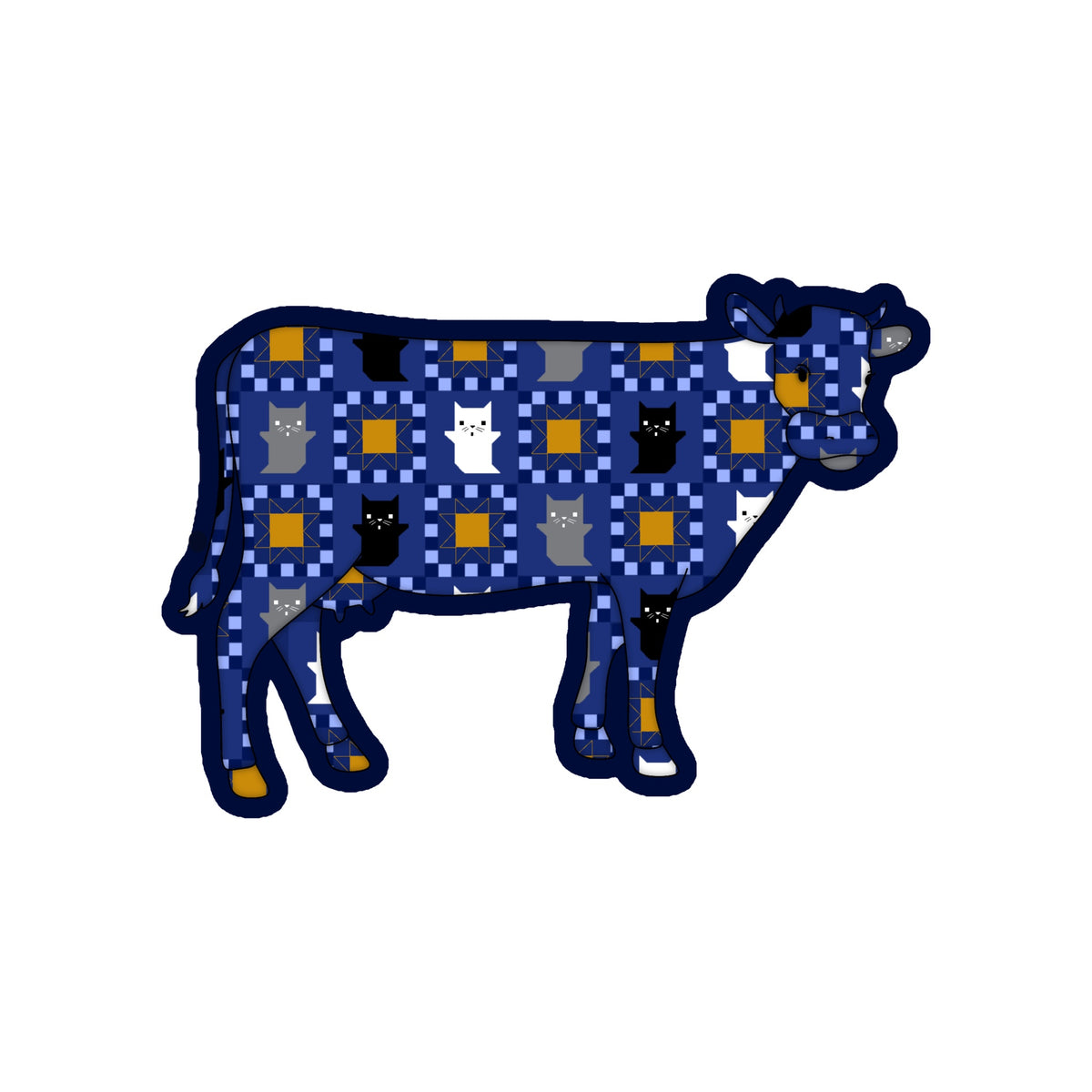 Quilted October Cow Sticker Bundle