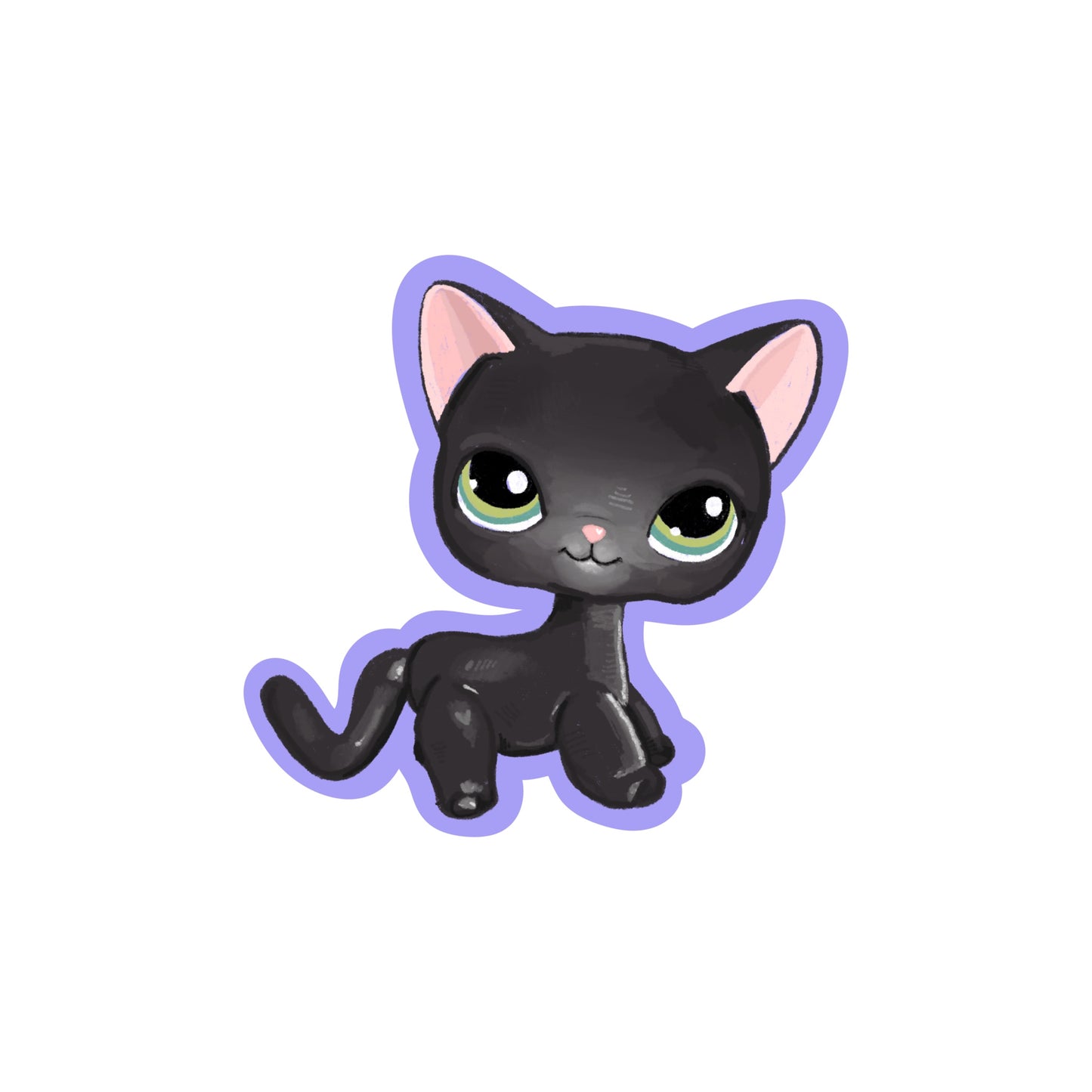 Black Cat LPS Sticker