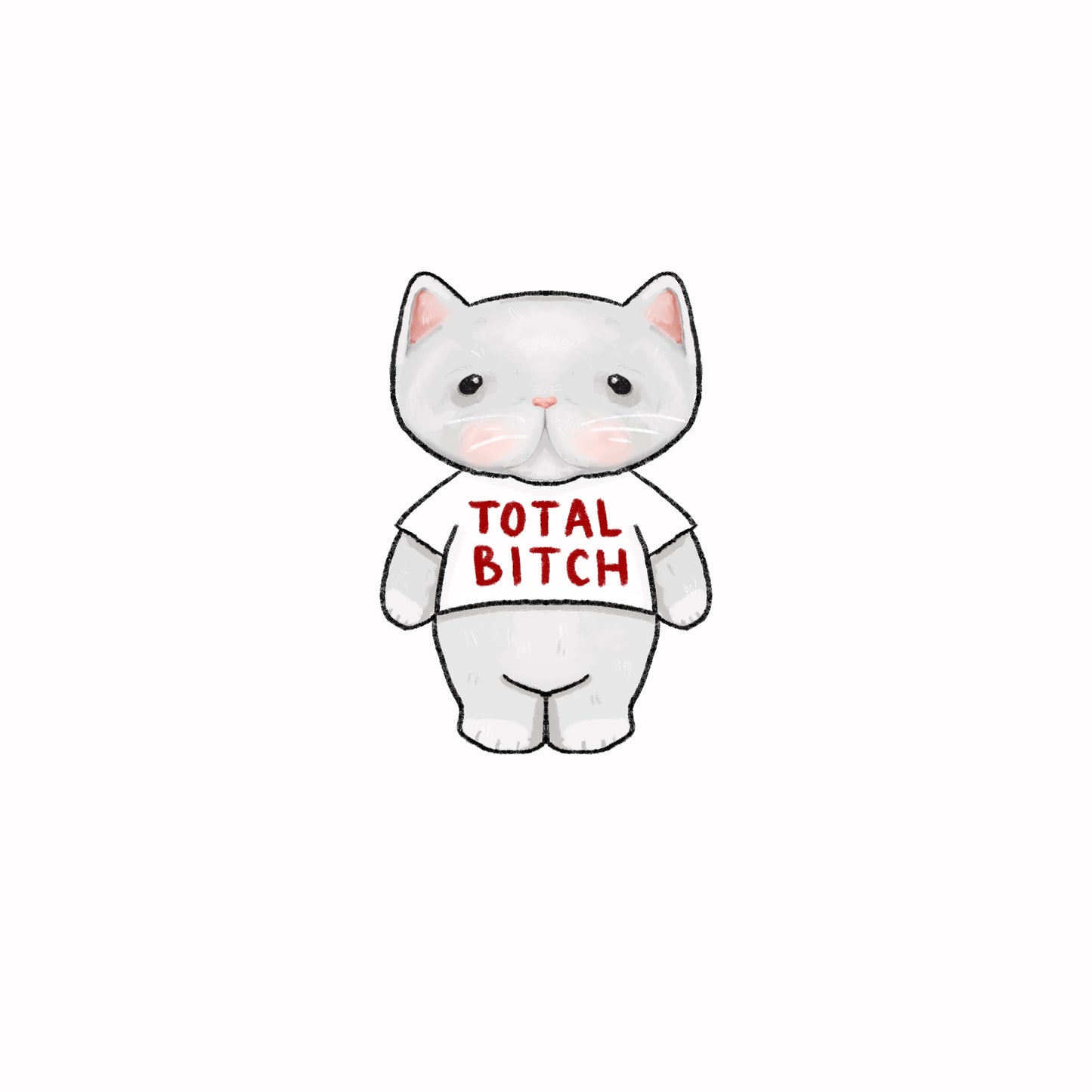 Total Bitch Kitty Sticker