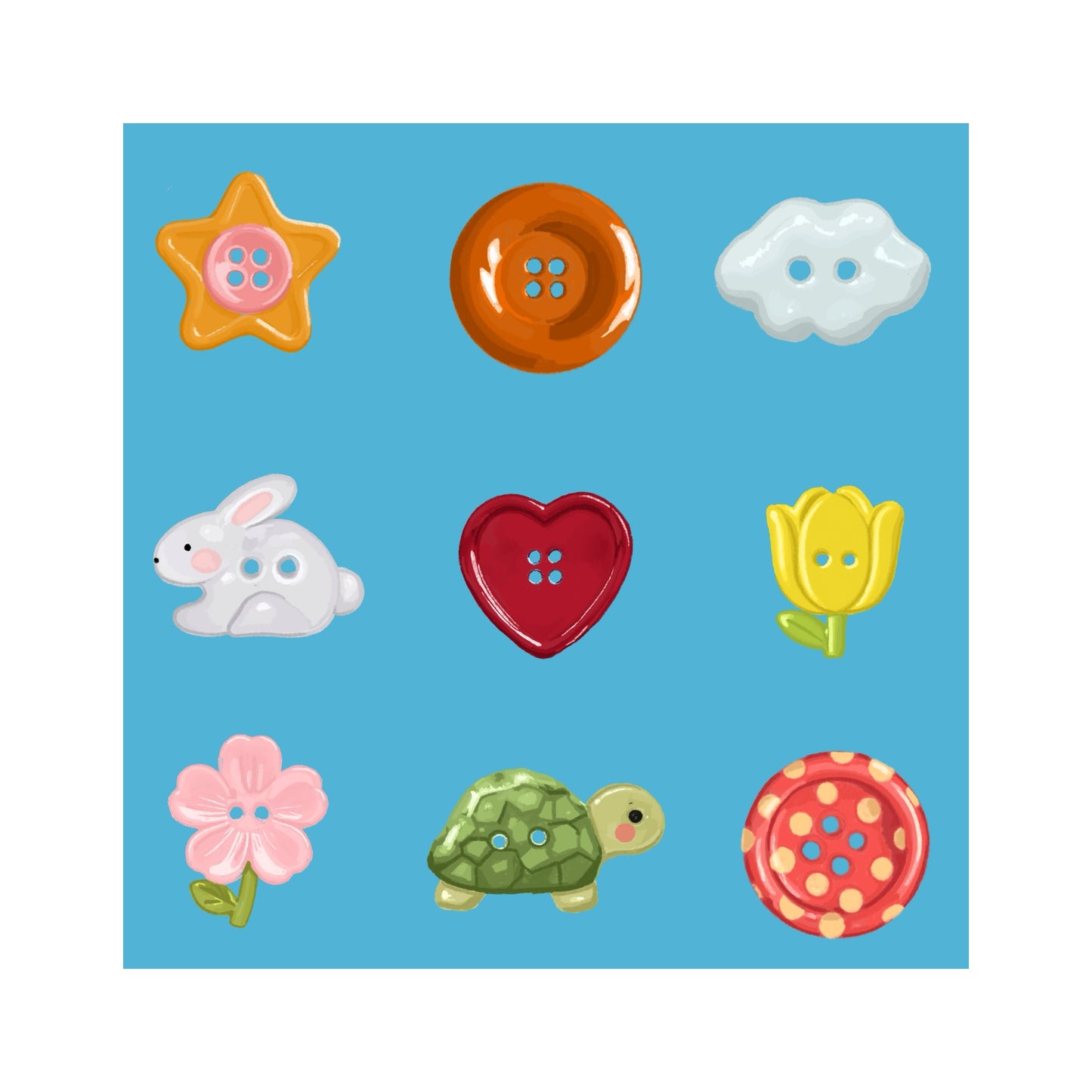 Little Buttons Sticker Sheet