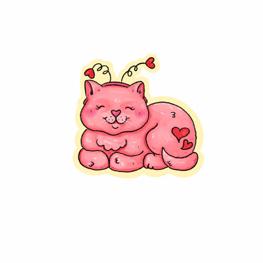 Valentine Kitty Sticker