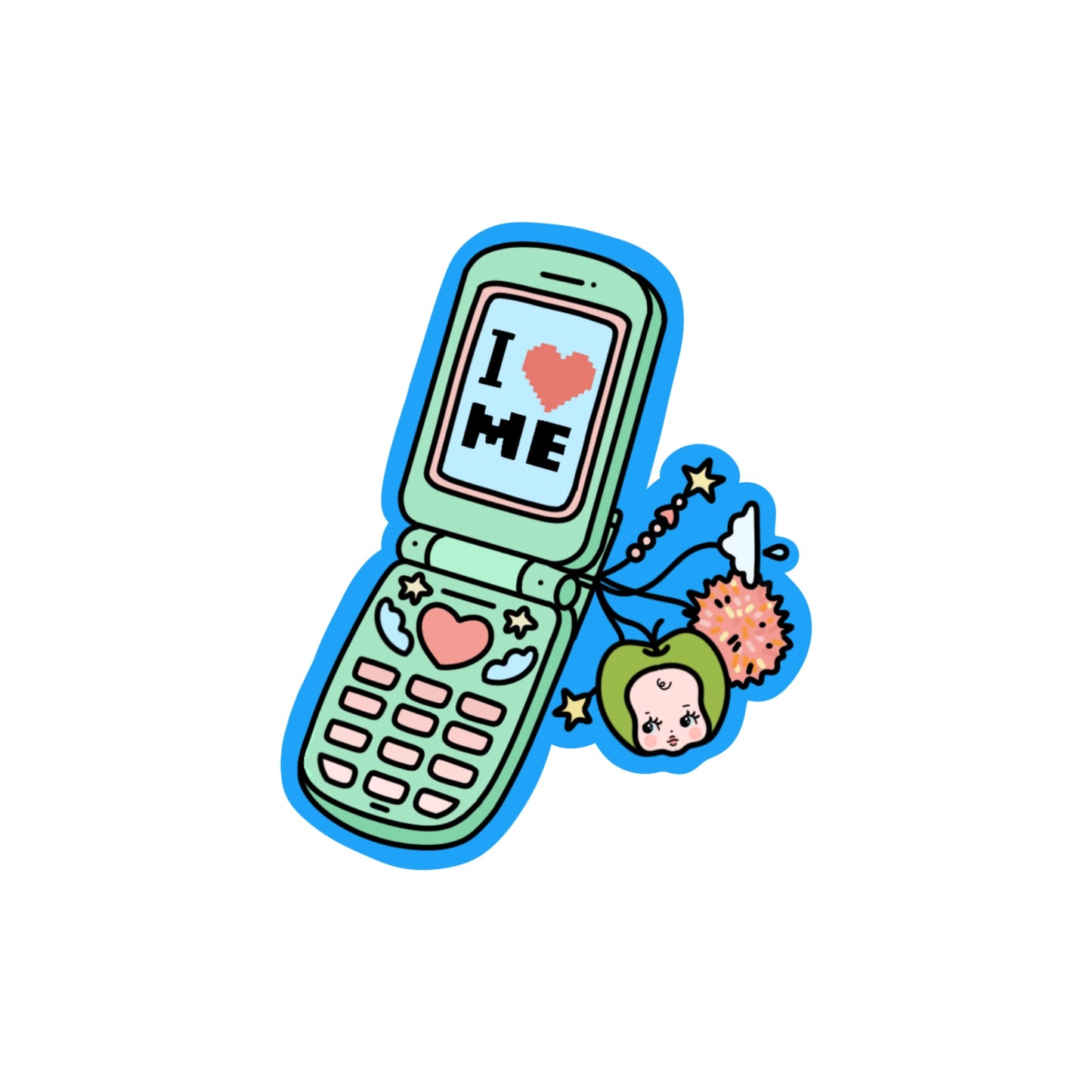 I <3 ME Mint Sticker