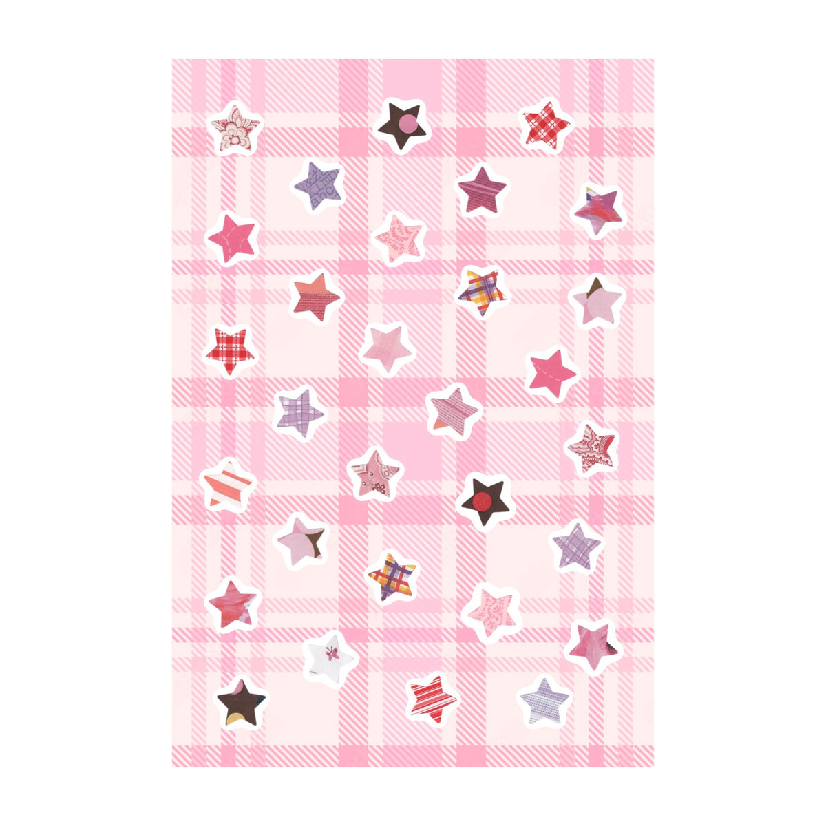 Pink Stars Sticker Sheet – Drinking Paint Art