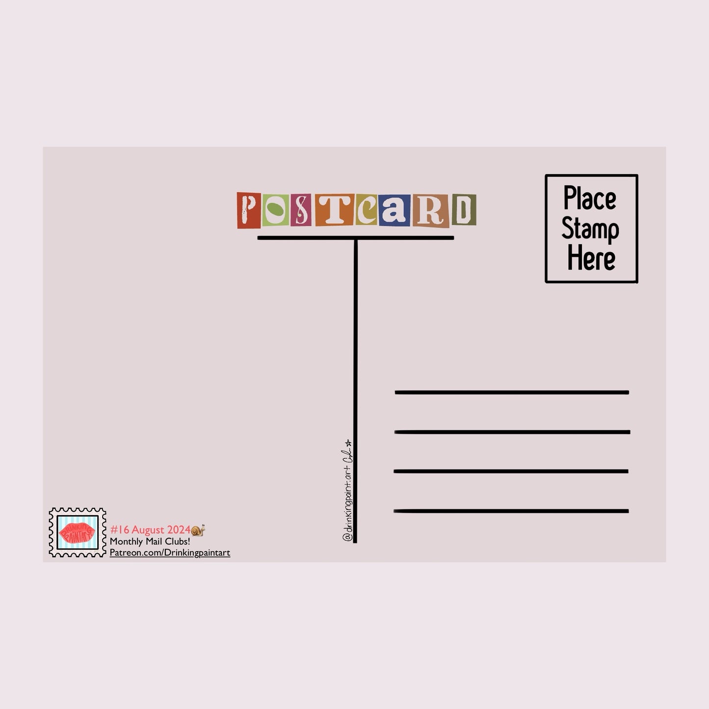 August 2024 Snail Postcard